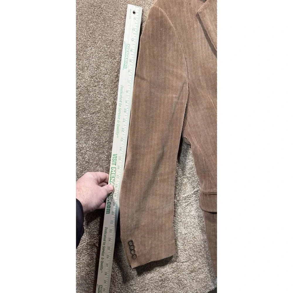 DOCKERS 44L Brown Corduroy Blazer Jacket‎ Sport Coat Single Breasted Professor